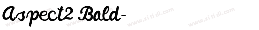 Aspect2 Bold字体转换